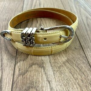 Brighton croc silver small/medium belt